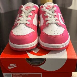 Nike Dunks Kids Sneakers Pink and White